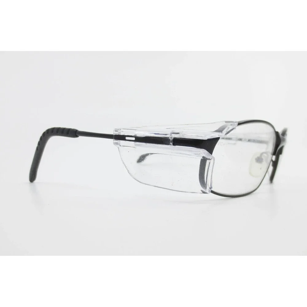 Titmus Safety Glasses Black Metal Oval Frame Clear Side Shields EXT6 50 20 140